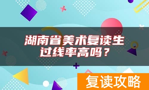 湖南省美术复读生过线率高吗？